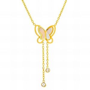 18K Gold Plated Stainless Steel Butterfly Necklace